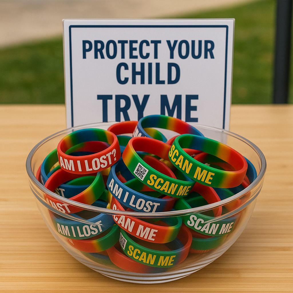 Safety Jar filled with Taggim wristbands